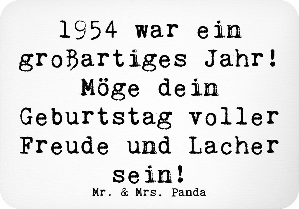 Mr. & Mrs. Panda magnet Spruch 1954 Geburtstag - Weiß - Geschenk, Kühlschrankmagnet, Lachen, 50er Jahre, haftmagnet, whiteboardmagnet, zettelhalt...