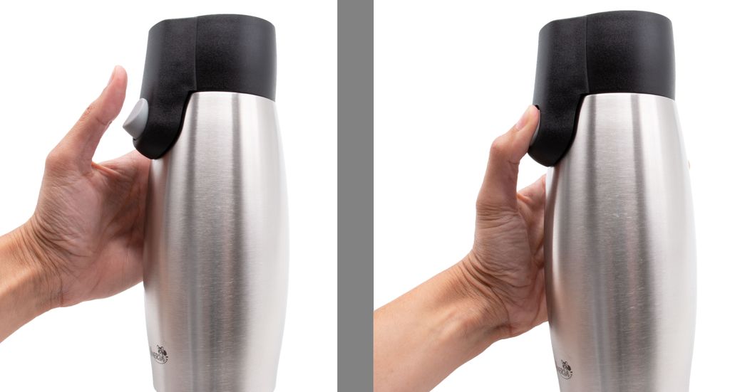 Kaffeebecher Thermobecher, 500 ml, silber, auslaufsicher Produktbild 4
