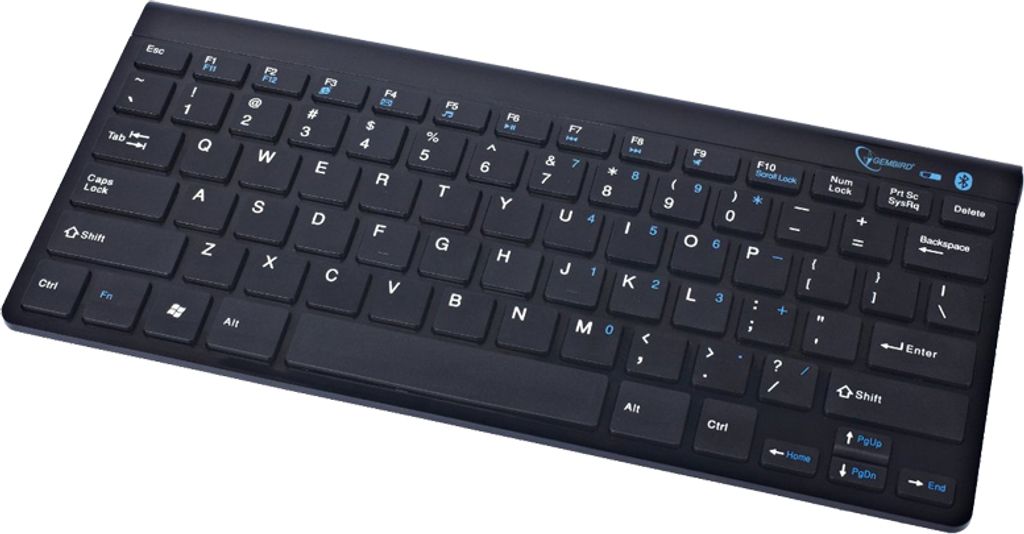 Gembird KB-BT-001, QWERTZ, Deutsch, Schwarz, Kabellos, Produktbild 