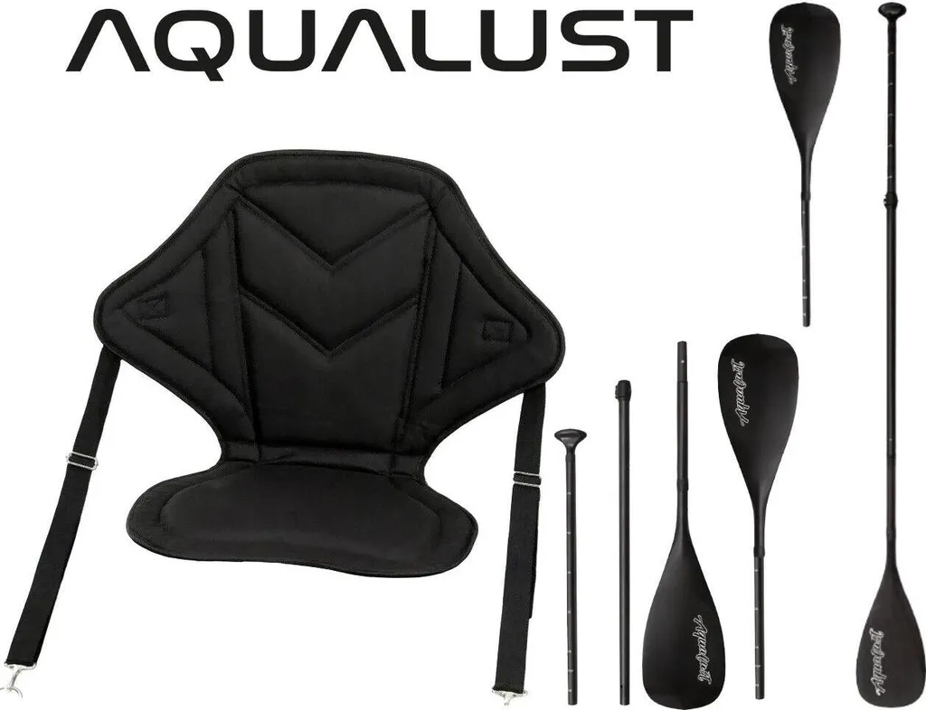 Siège de kayak AQUALUST et pagaie Dual Tech SUP Board Paddle 2-en-1