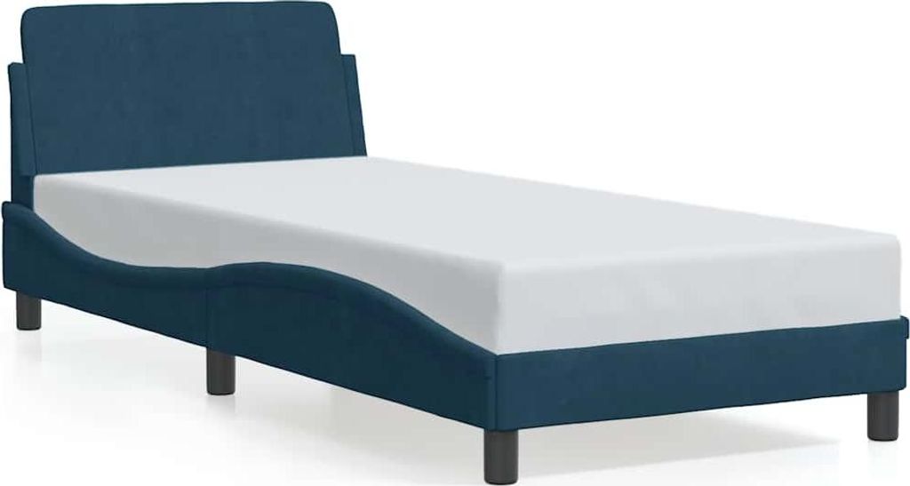 vidaXL Struttura letto con testiera "Dover" blu 90x200 cm Immagine del prodotto 