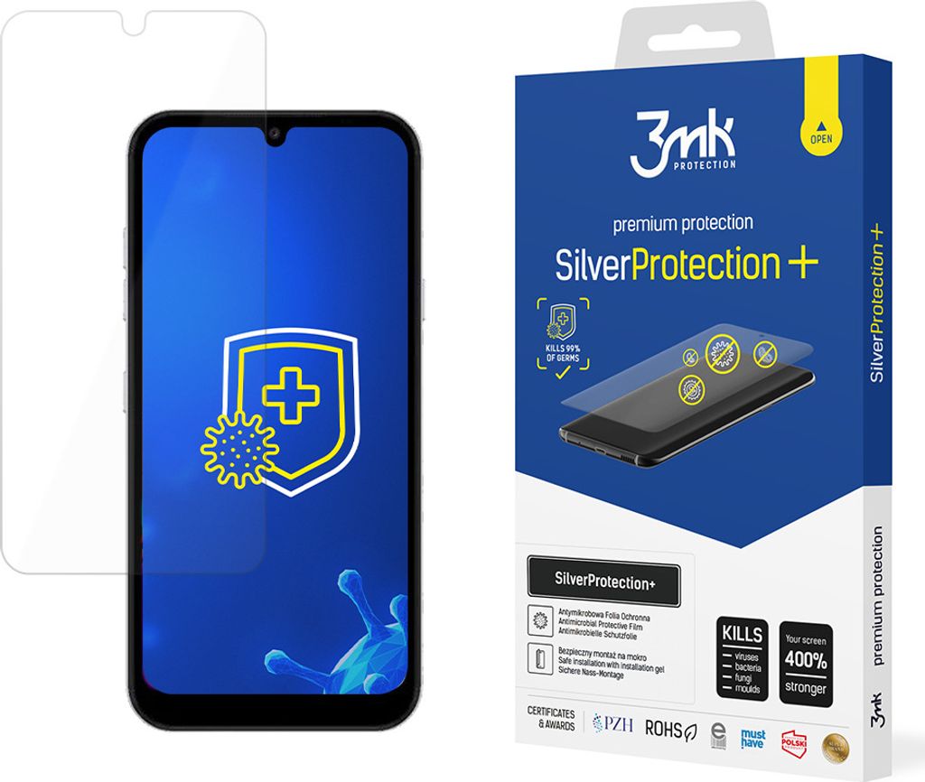 3mk Display Antimikrobielle Schutzfolie SilverProtection+ für LG Q31 0,21mm Self-Heal