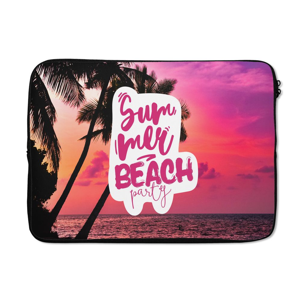 MuchoWow Laptop Hülle 13 Zoll Sommer - Strand - Sonnenuntergang - Zitat Laptoptasche - Laptophülle - Sleeve - Rundumschutz