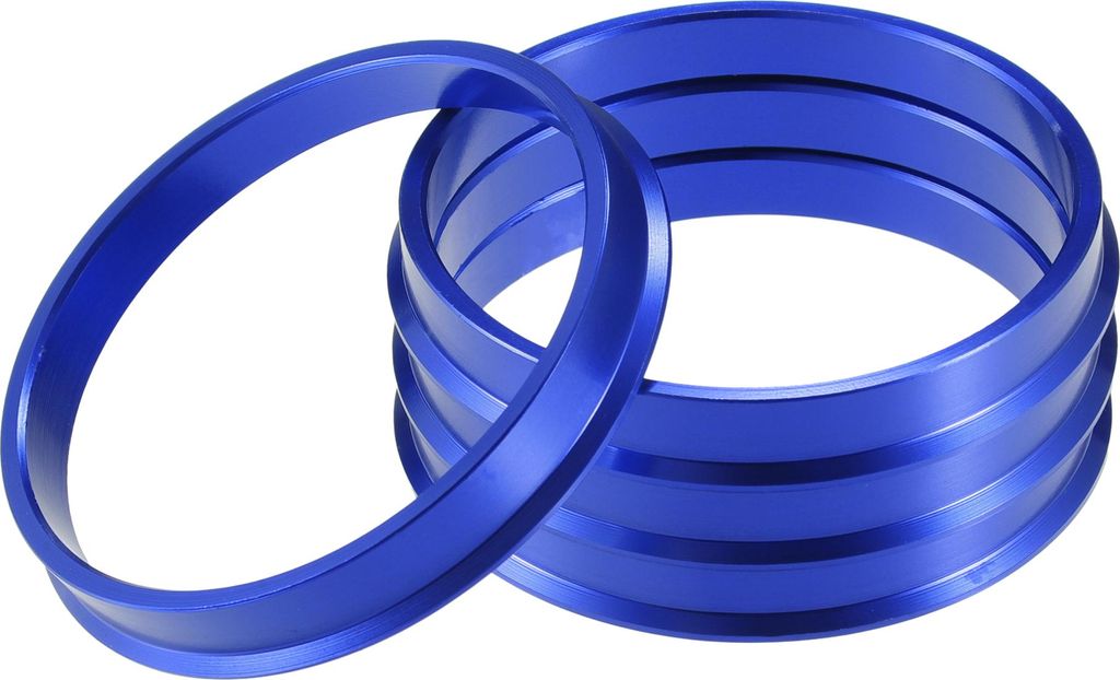 Radnaben-Zentrierringe OD 73,1 mm auf ID 66,6 mm Radnaben-Zentrierringe Radsitz-Zentrierungsabstandshalter aus Aluminiumlegierung Blau (Set aus 4 S...
