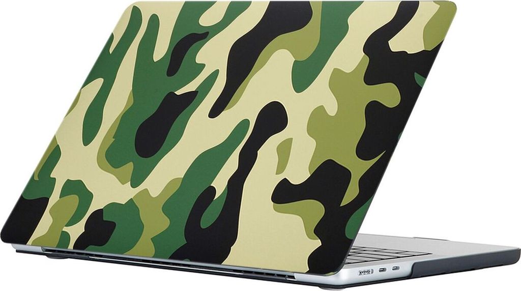Mobigear Design MacBook Air 15 Zoll (2023-2026) Hardcase Hülle MacBook Case - Jungle Camauflage - Model A2941 / A3114 / A3241 / A3448