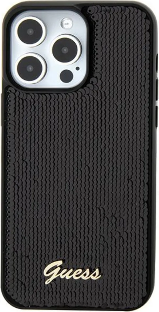 Custodia Guess iPhone 15 Pro Max Sequin Script - Nero Scintillante - 11
