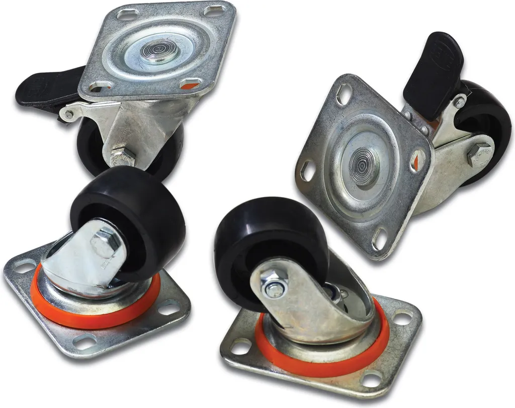 Jeu de Roulettes DIGITUS DN-19 CASTOR avec Freins pour Rack de Serveur