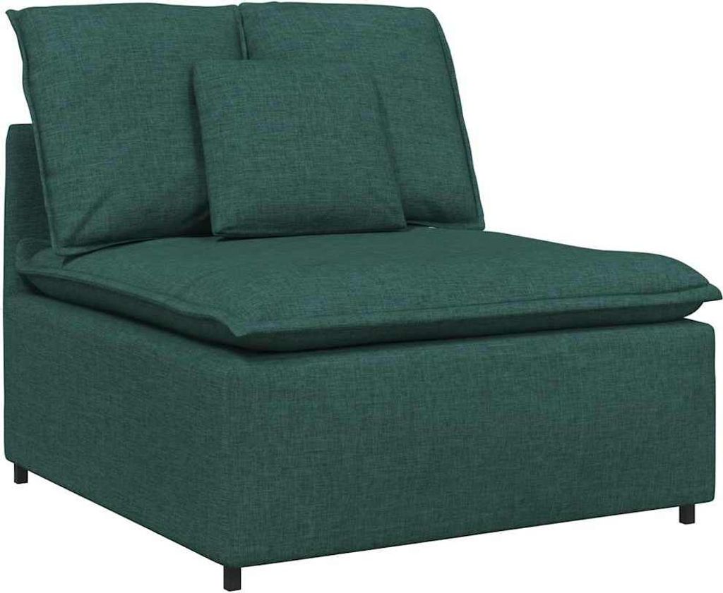 Modulares Sofa Mittelmodul mit Kissen Dunkelgrün 100 cm