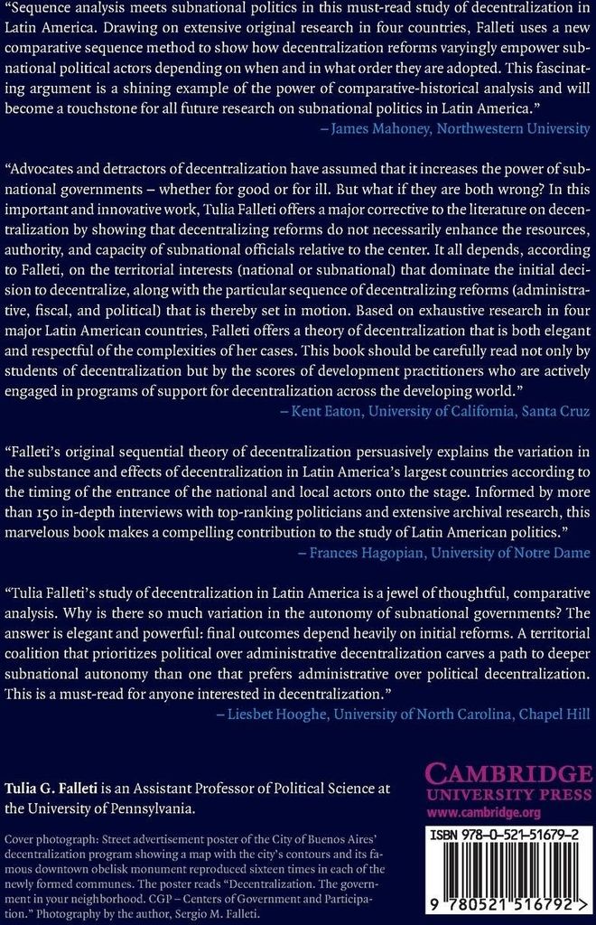 Decentralization and Subnational Politics in Latin America