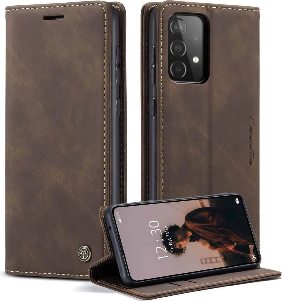 Hülle Samsung Galaxy A33 Handyhülle Klapphülle Tasche Etui Flip Case Dunkelbraun