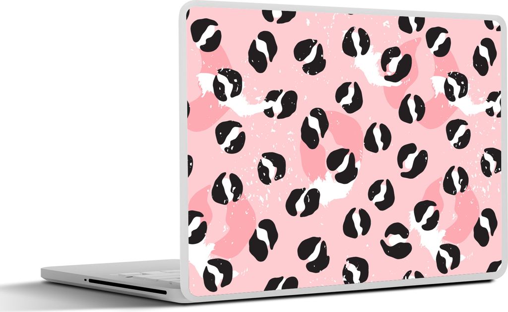 MuchoWow Laptop Aufkleber Sticker Cover Pantherdruck - Deren - Design - Rosa 30x22 cm - Laptop-Sticker