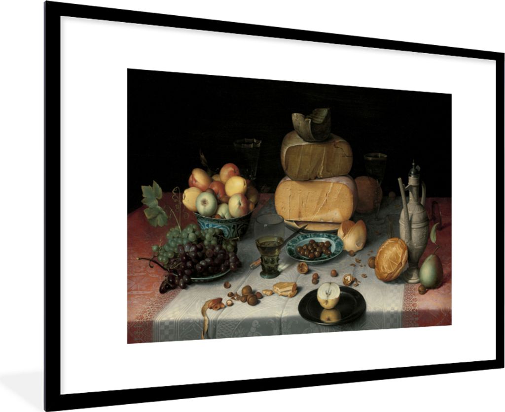 MuchoWow® Gerahmtes Poster Stilleben mit Käse - Kunstwerk - Produktbild 