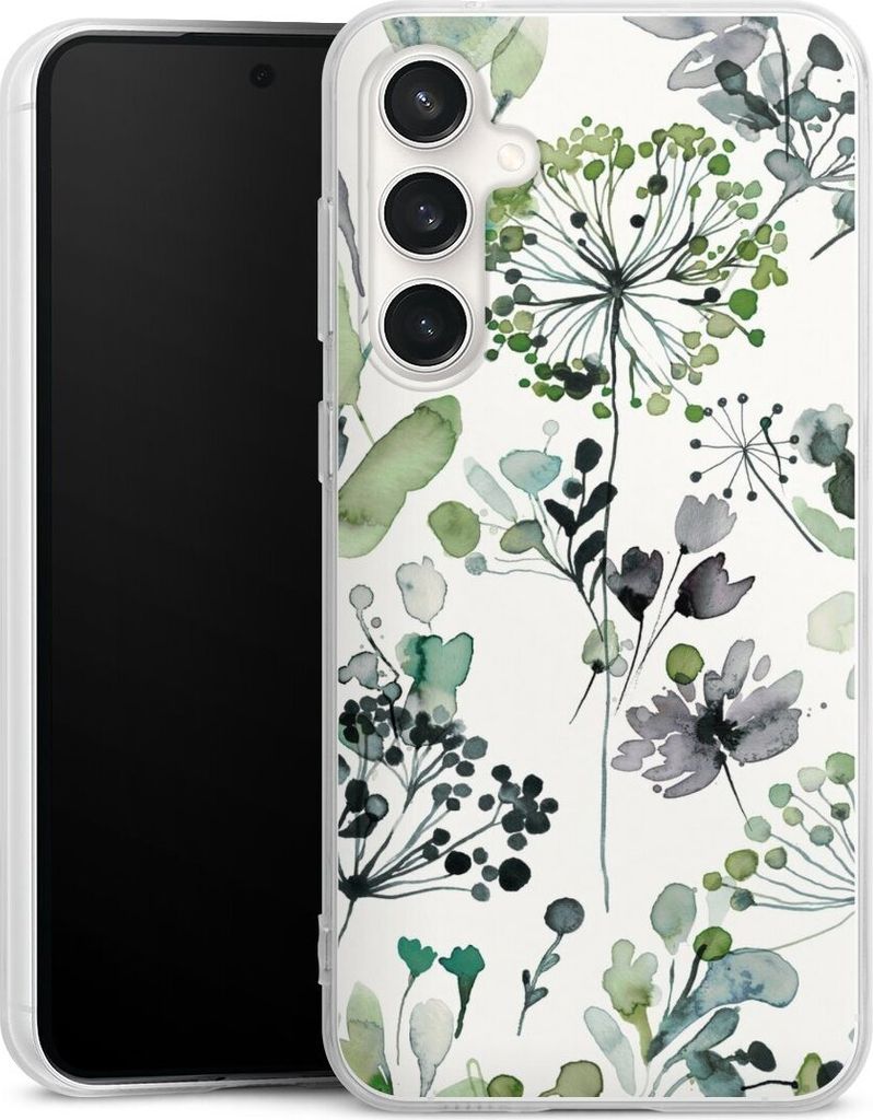 DeinDesign Handyhülle für Samsung Galaxy S23 FE Silikon Hülle Case Smartphone Schutzhülle Blumen Wasserfarbe Eukalyptus