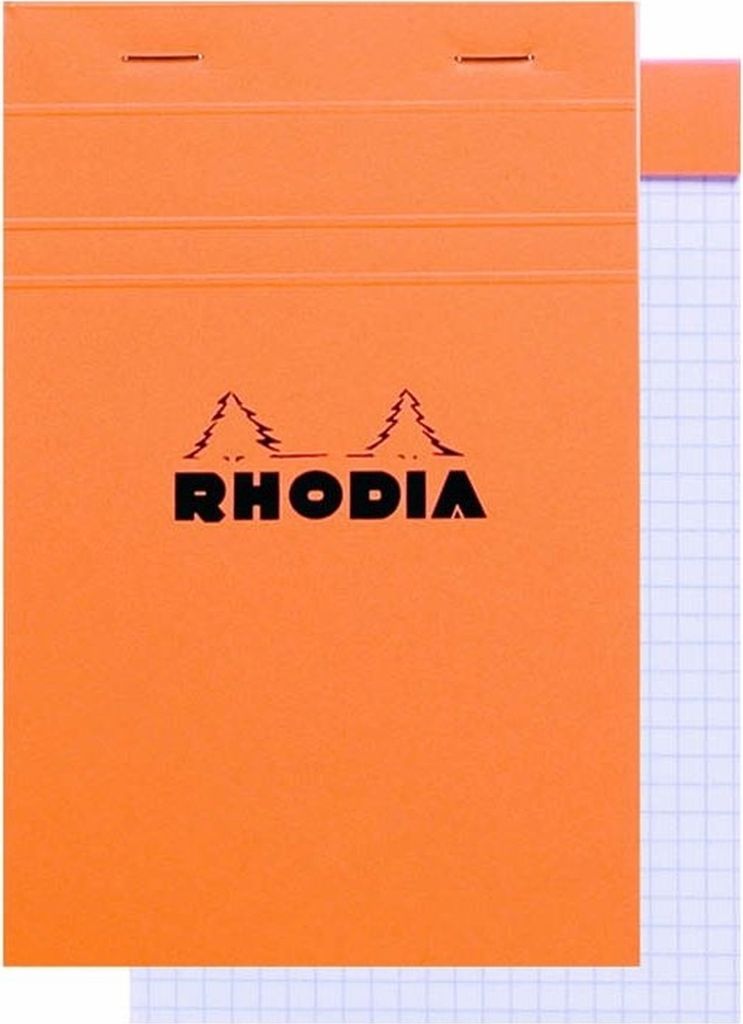 Rhodia 10x Notizblock geheftet No.14 11x17cm 80 Bl kariert 80g Orange 14200C