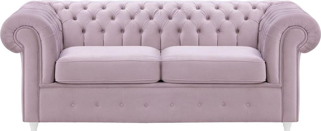 2-Sitzer-Sofa Chesterfield Max mit Schlaffunktion-Velluto-14-white