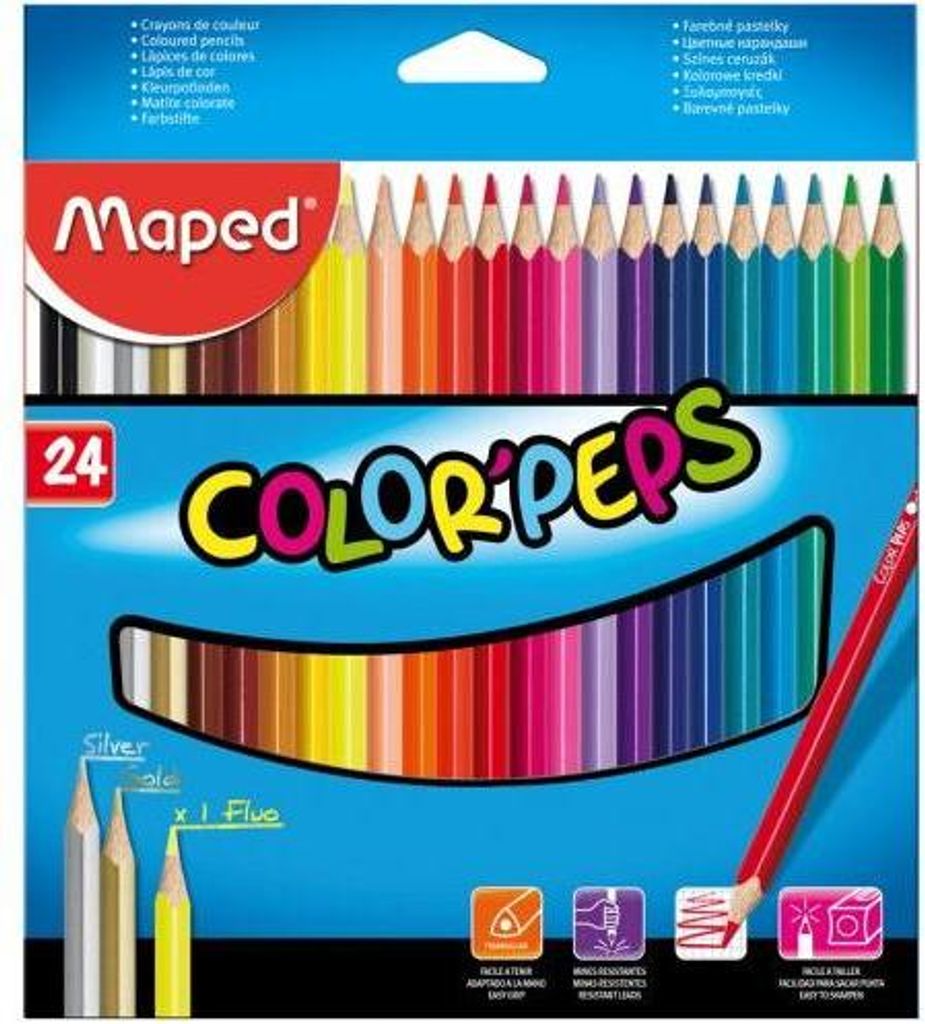 Maped Driekantige kleurpotloden COLOR'PEPS, doos met 36 Productafbeelding 