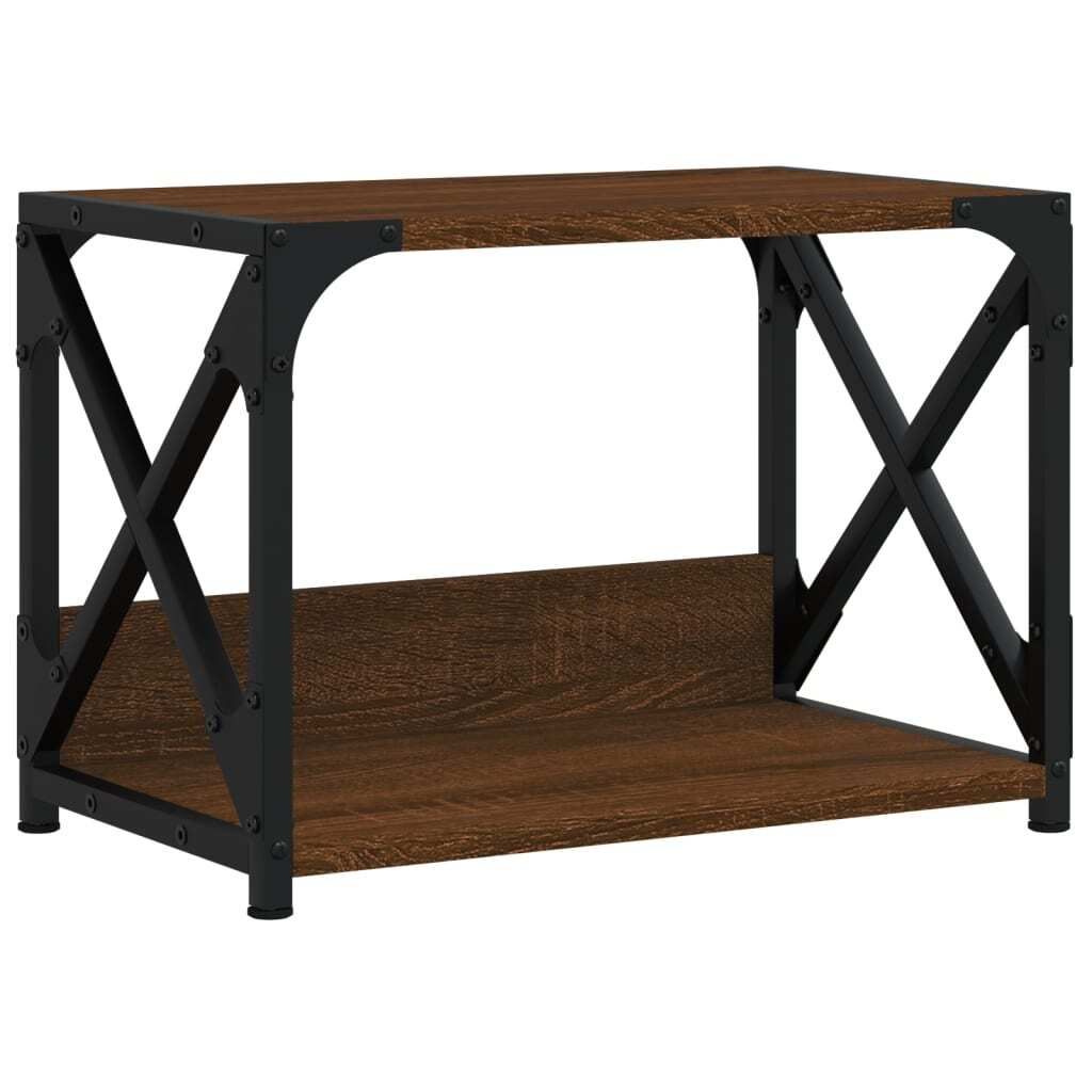 Stojak Pod Drukarkę, 2-Poziomowy, Brązowy Dąb, 44X26X31,5 Zdjęcie produktu 