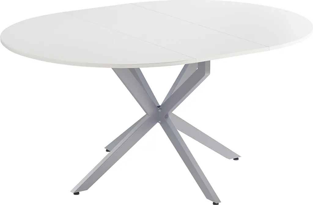 Table de salle à manger Vicco Loyd blanc et gris 120 cm - Modèle 51778