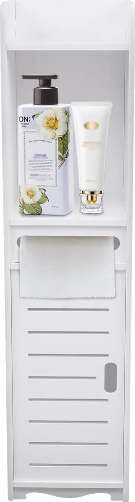 Optimisation gain de place : armoire de rangement salle de bain PVC blanc