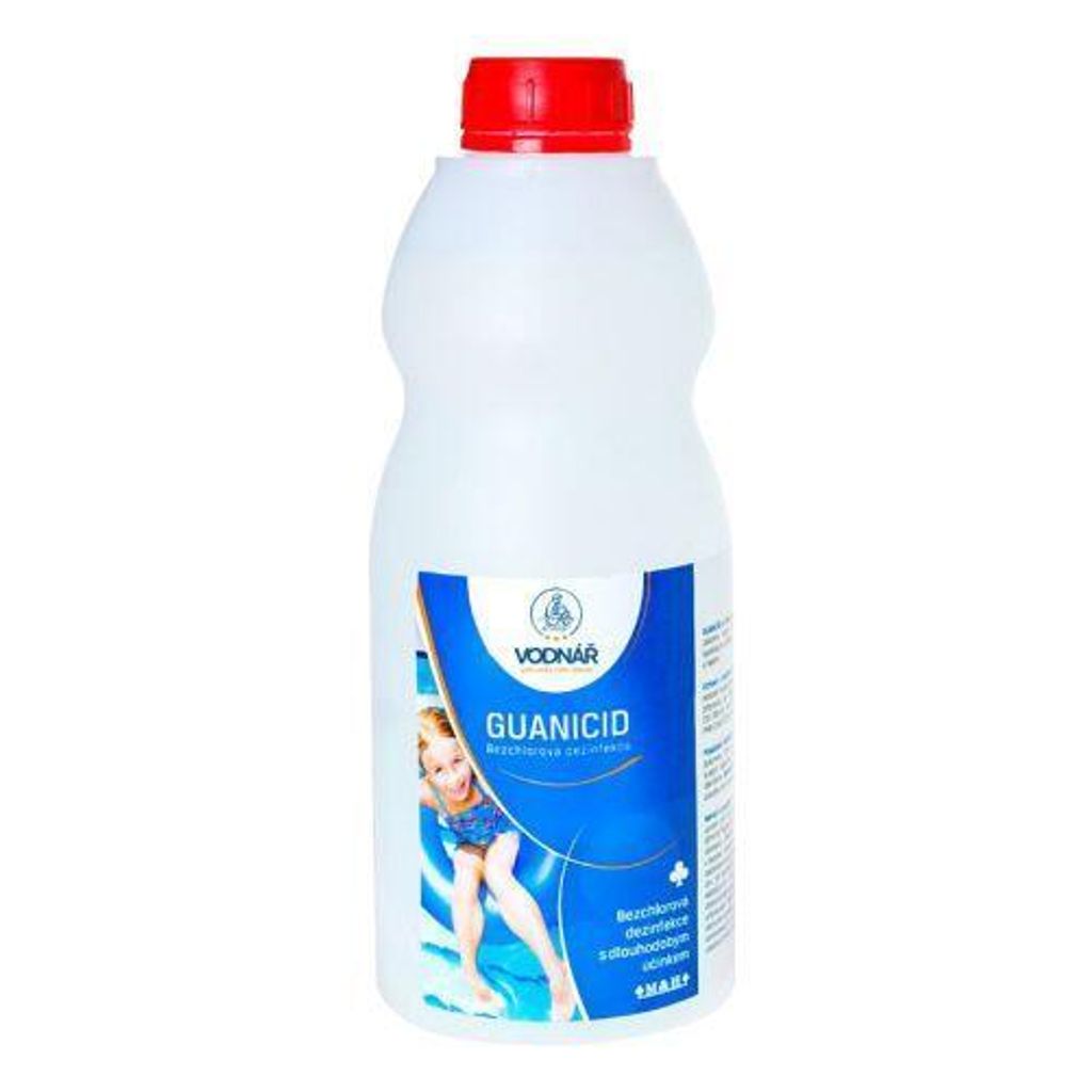 Wasseraufbereitungsmittel Lösung 1 Liter für Schwimmbäder, chlorfreie Desinfektion gegen Bakterien & Algen, 100% abbaubar