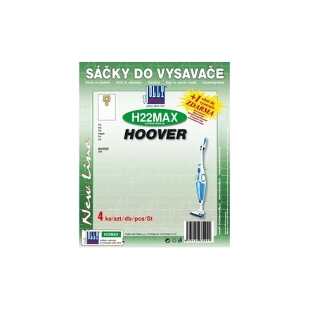 Sacs Jolly MAX H 22 pour Hoover Diva avec filtration multicouche anti-allergène