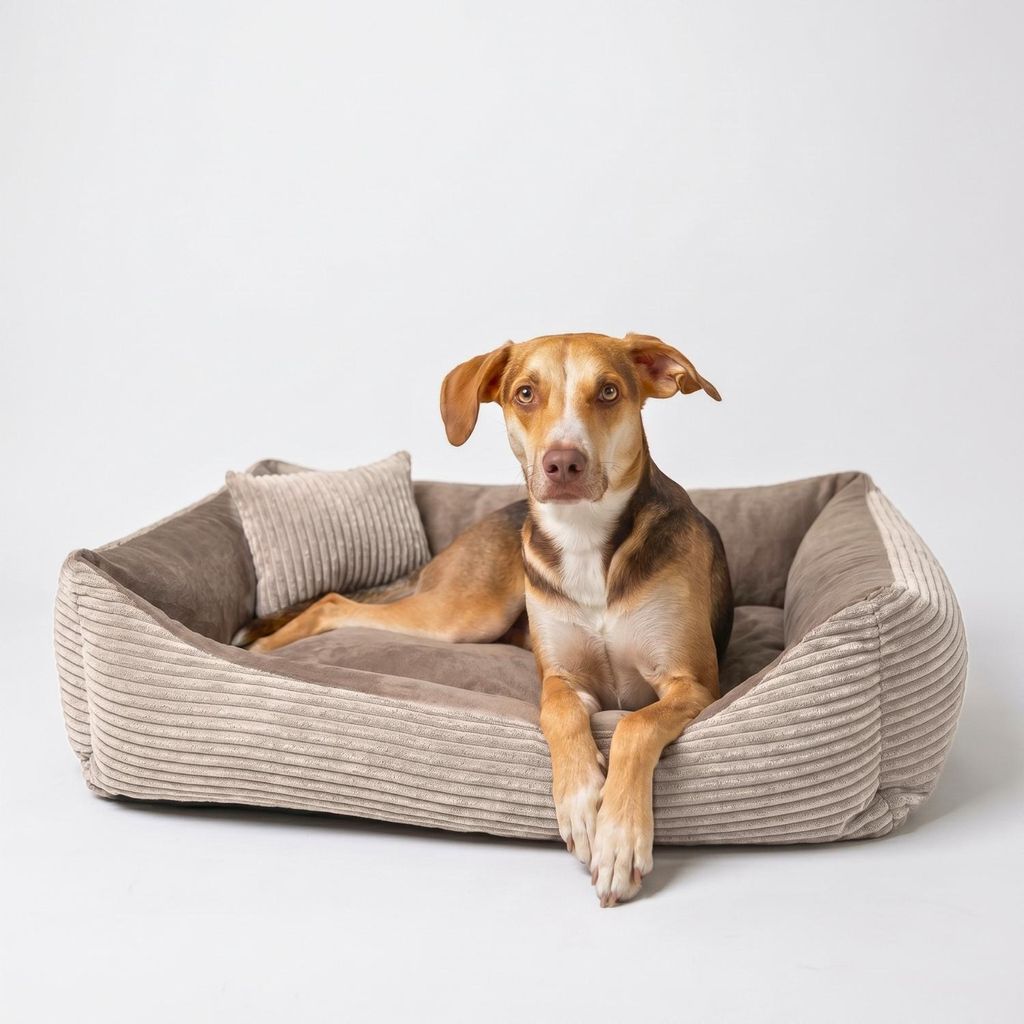 4L Textil MOLLY Kuscheliges Cord Hundebett kleine Hunde Produktbild 