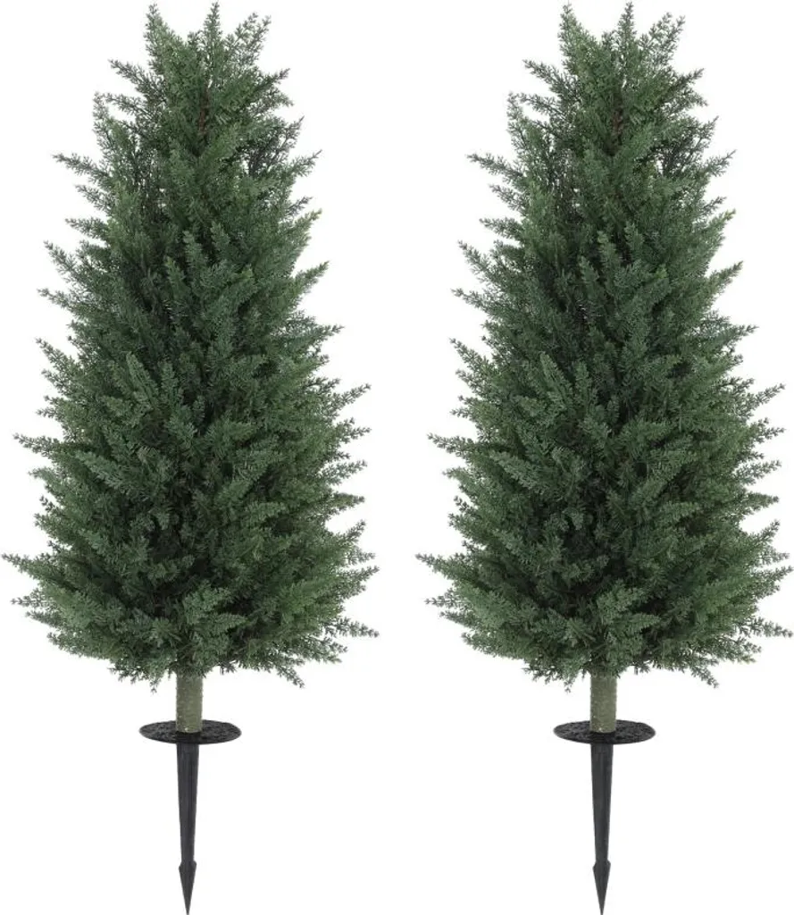 Arbre Artificiel Réaliste 100 cm en Plastique Haute Qualité - Lot de 2