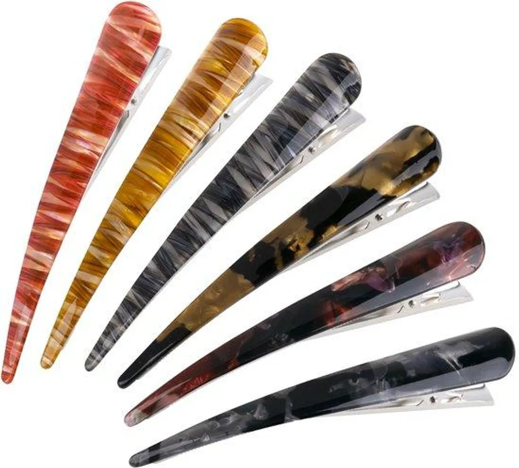Barrettes à cheveux en poils de lézard 13x3 cm - Accessoire antidérapant