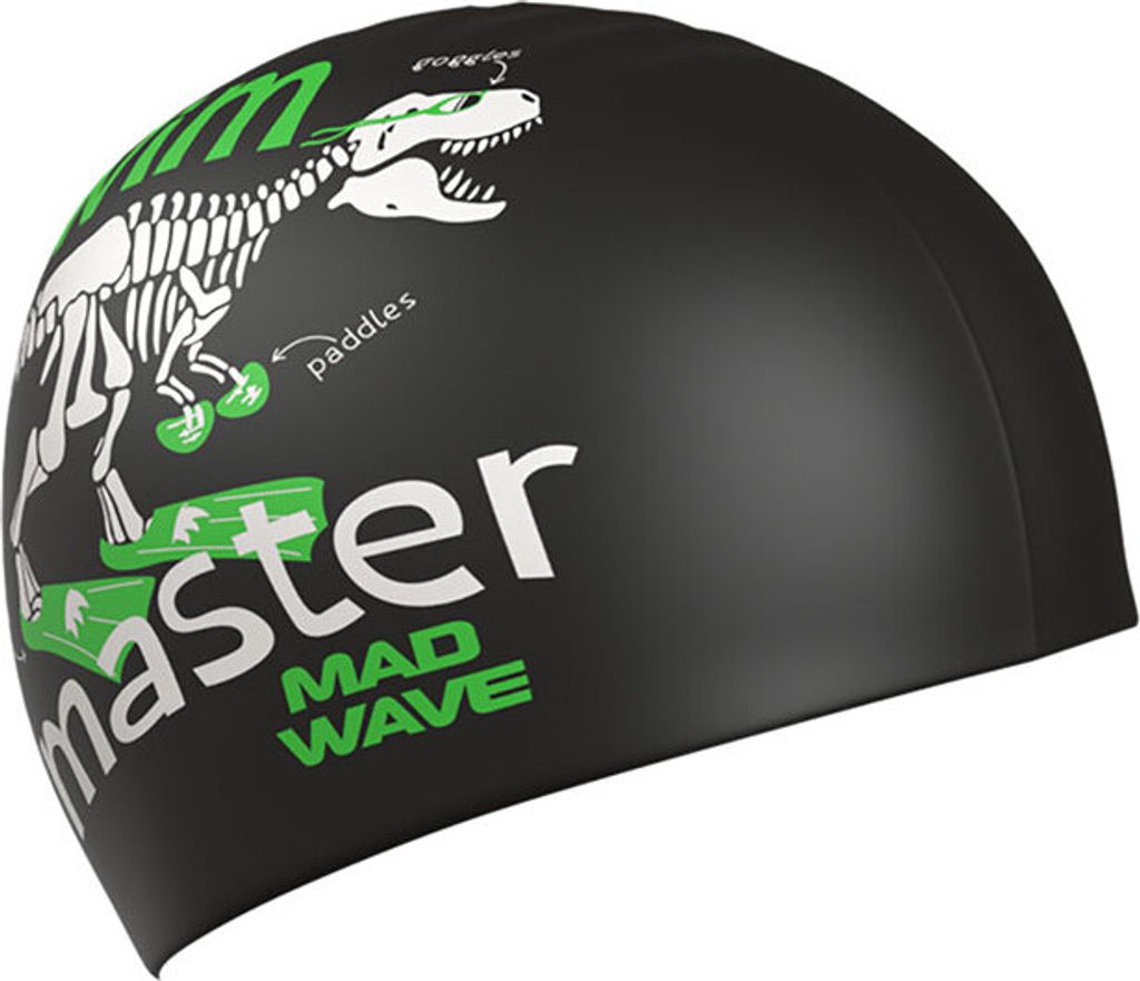 Madwave Swim Master Big Badekappe Schwarz Schwarz One Size