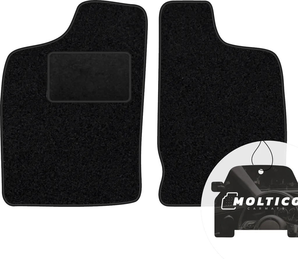 Set 2 Tappetini Anteriori Nissan Navara II 1998-2005 in Moquette Nera