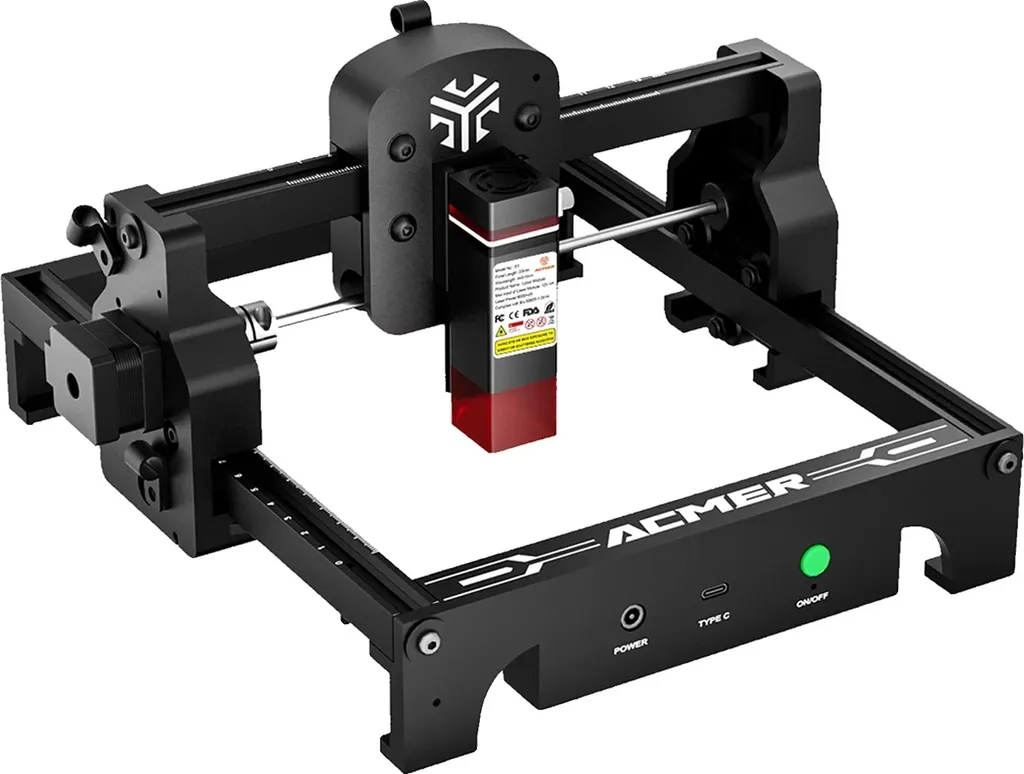 Graveur laser 6W sortie 6000mW avec zone de travail 130x130mm compact