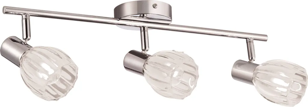 Plafonnier en cristal et chrome EMBO Kaja 3 lumières 50 cm chic
