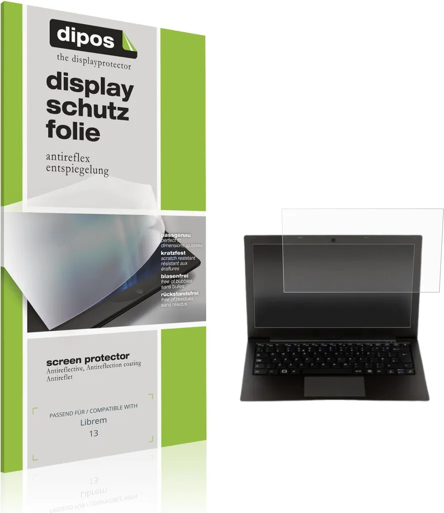 2x Film de protection écran pour Librem 13 antireflet dipos premium