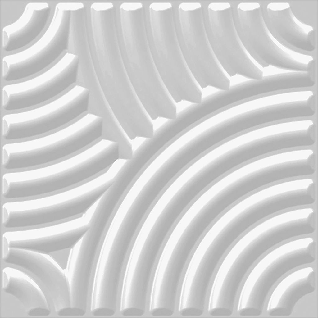 3D Wandpaneele, Zuckerrohr- & Bambusfaser weiß - 100% Natur Paneele Wandverkleidung (50x50cm JULIA, 2 Quadratmeter), Verblender, Deckenplatten, Wa...