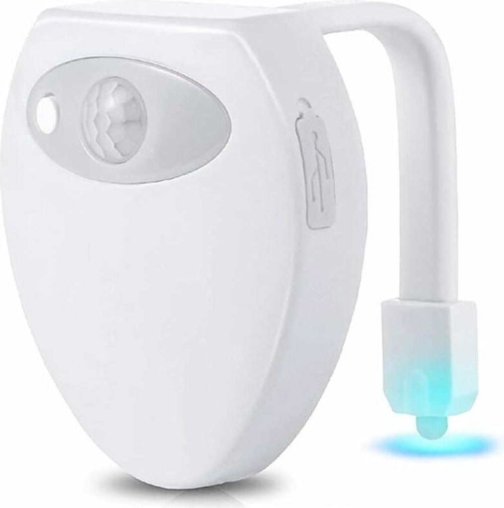 Toilettenlampe, wiederaufladbares LED-Nachtlicht, 8 Farben, für WC, Badezimmer/Schrank/Eimer/Toilette/Schrank/Waschbecken/Hotels, Cafés