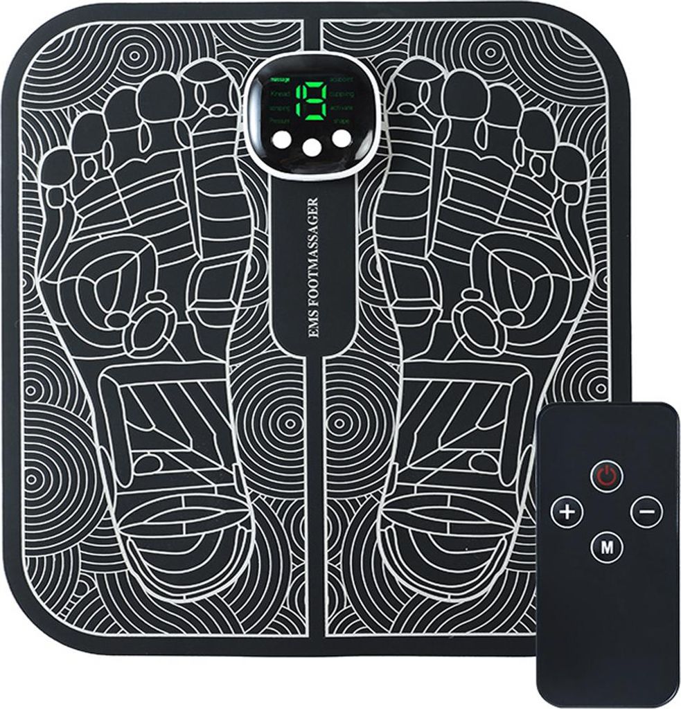 Elektrische EMS Fußmassagegerät mit 8 Modi & 19 Intensitäten, USB-Aufladung, fördert Durchblutung & Muskelentspannung