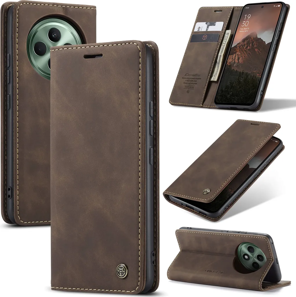 Offerta Cover Oppo Reno12 F Bronzo | Custodia Stand Pelle Sintetica