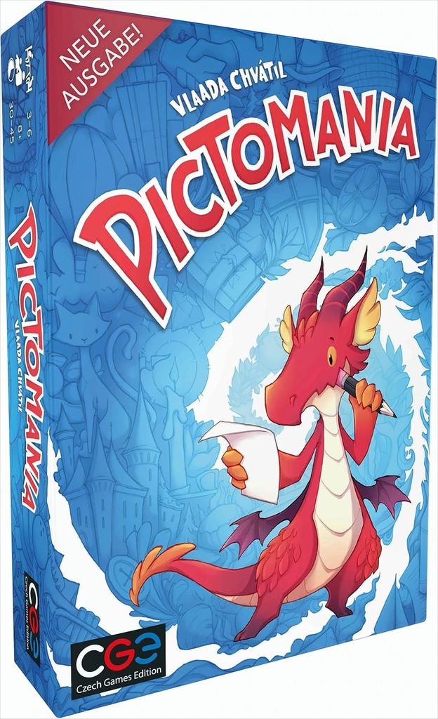 Pictomania Kartenspiel für 3-6 Spieler ab 8 Jahren – Zeichenspiel