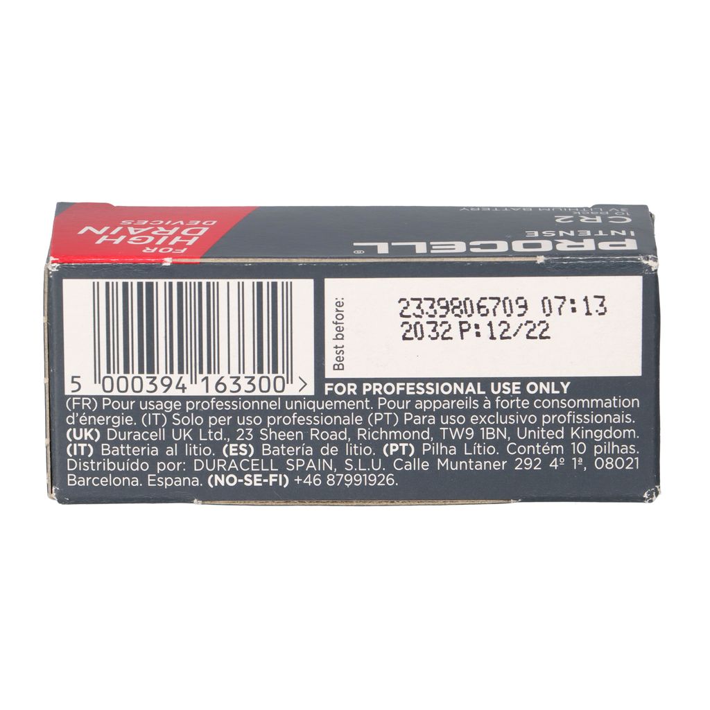 Duracell Procell Intense Lithium CR2 3V 10 (Box)
