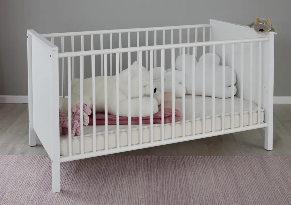 Lit à barreaux 70x140 cm Ory blanc pour chambre de bébé moderne