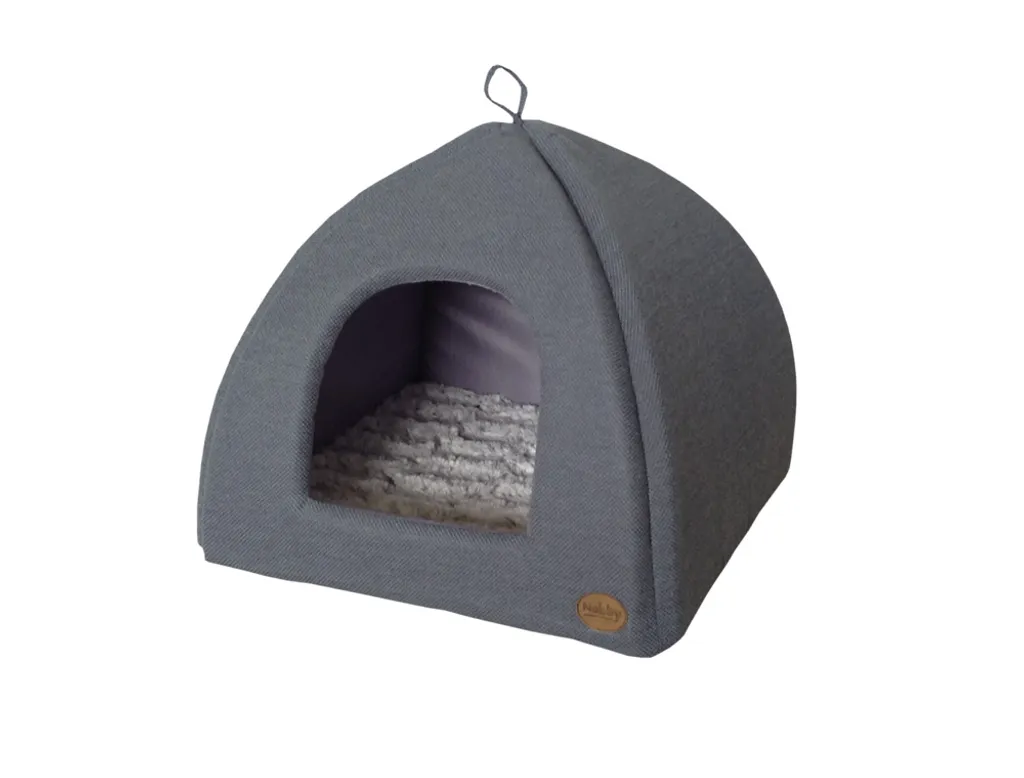 Dôme de Sommeil Nobby Cacho 40cm - Idéal pour Chat Peureux Gris/Bleu