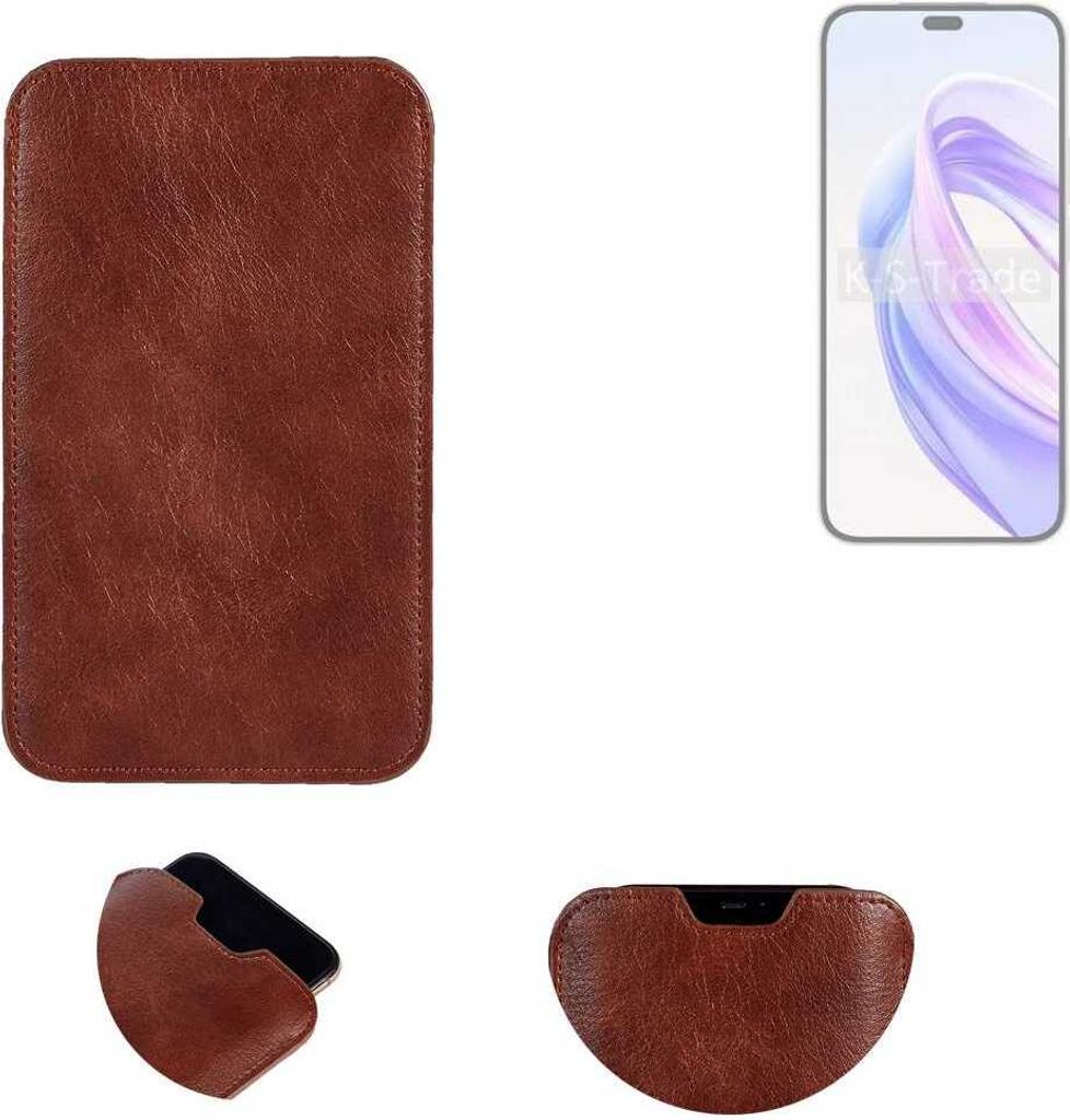 K-S-Trade Schutzhülle Handyhülle kompatibel mit Honor X50i+ Handytasche Kunstleder Sleeve in braun