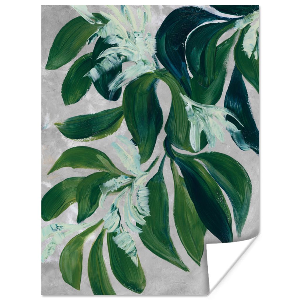 MuchoWow Poster Blätter - Farbe - Pflanzen - Grün 30x40 cm - Wandplakat - Poster Kinderzimmer