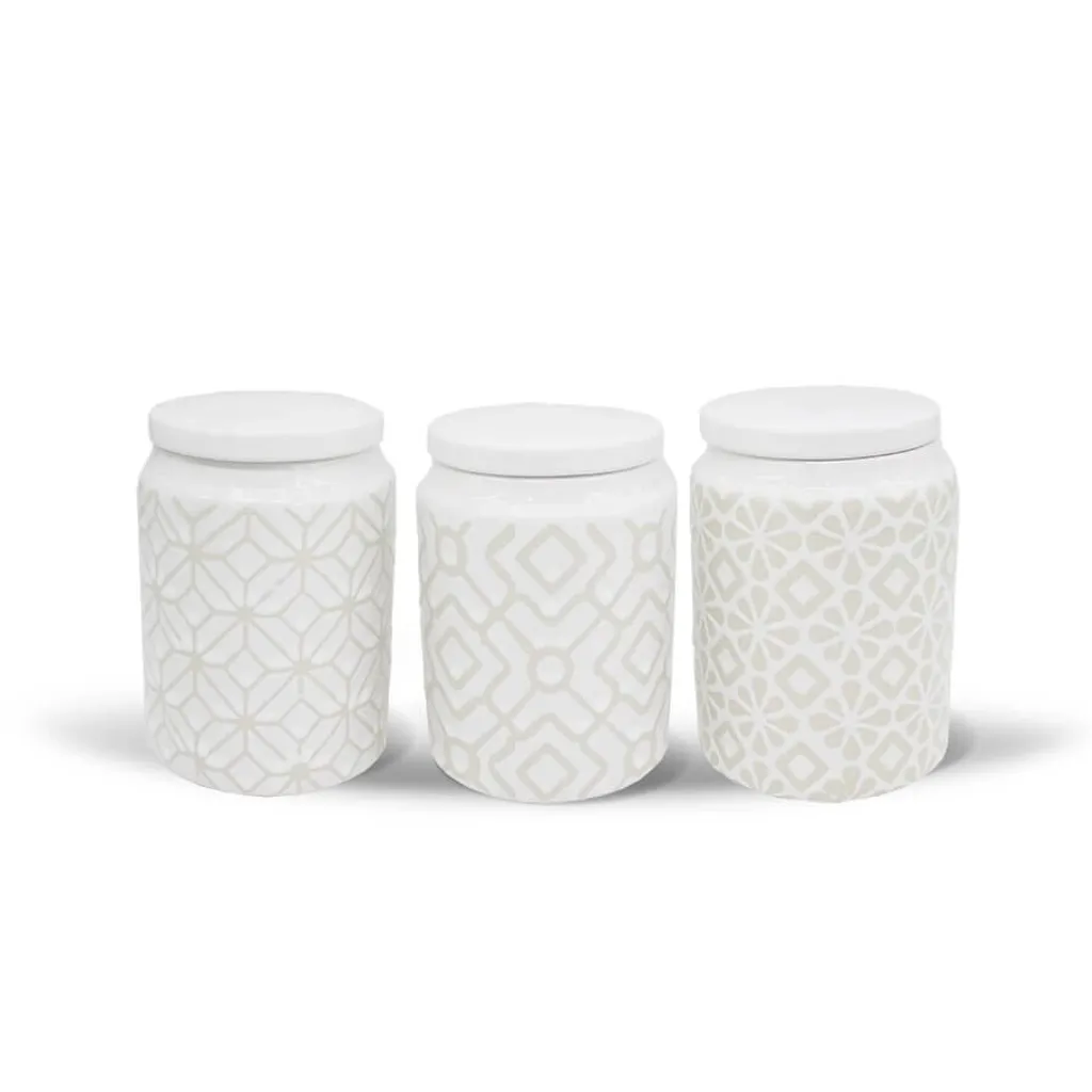 Boîtes de Conservation en Céramique pour Cuisine - Set de 3 Maestro
