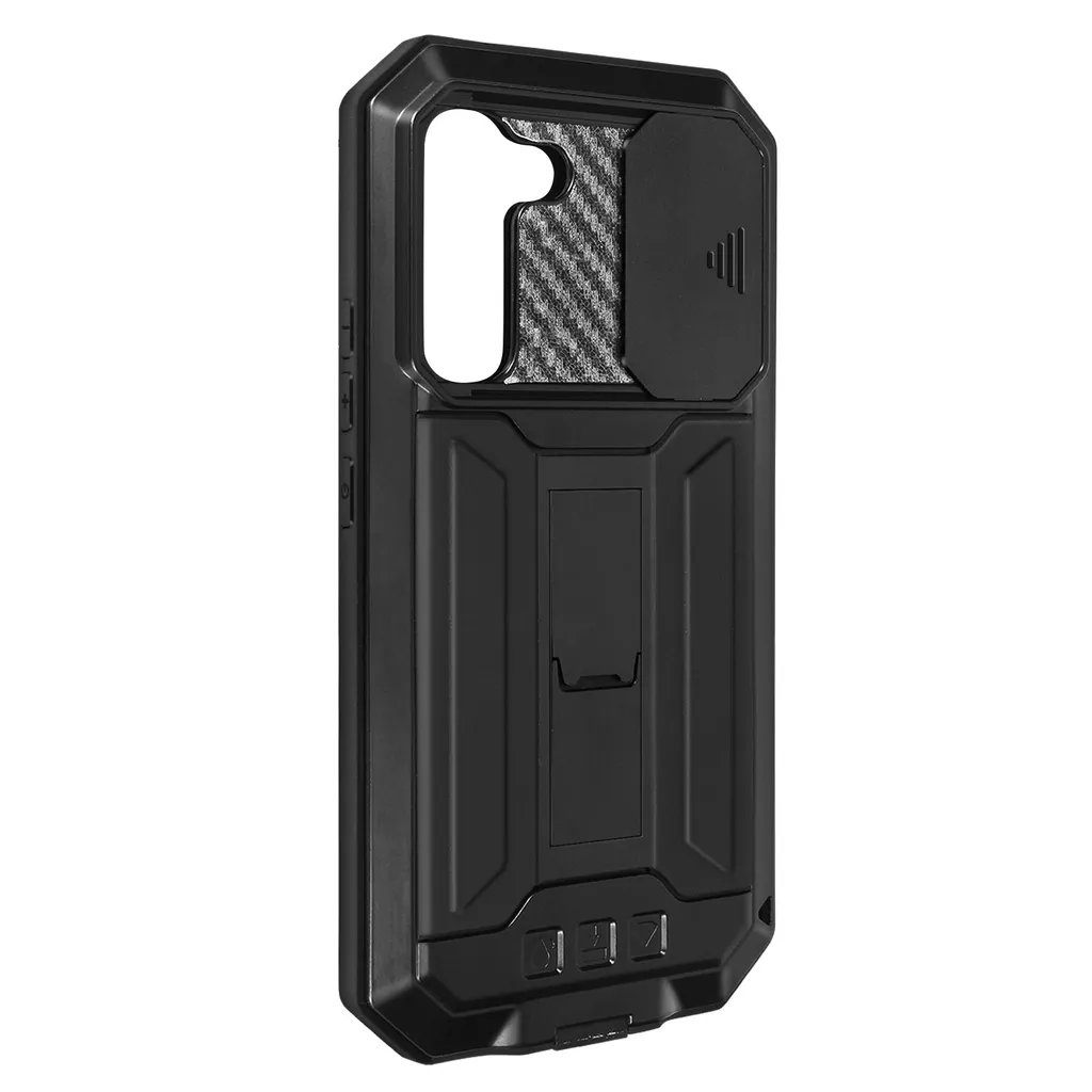 Étui Samsung Galaxy S22 Plus Noir avec Support Circulaire et Cache Caméra - 2