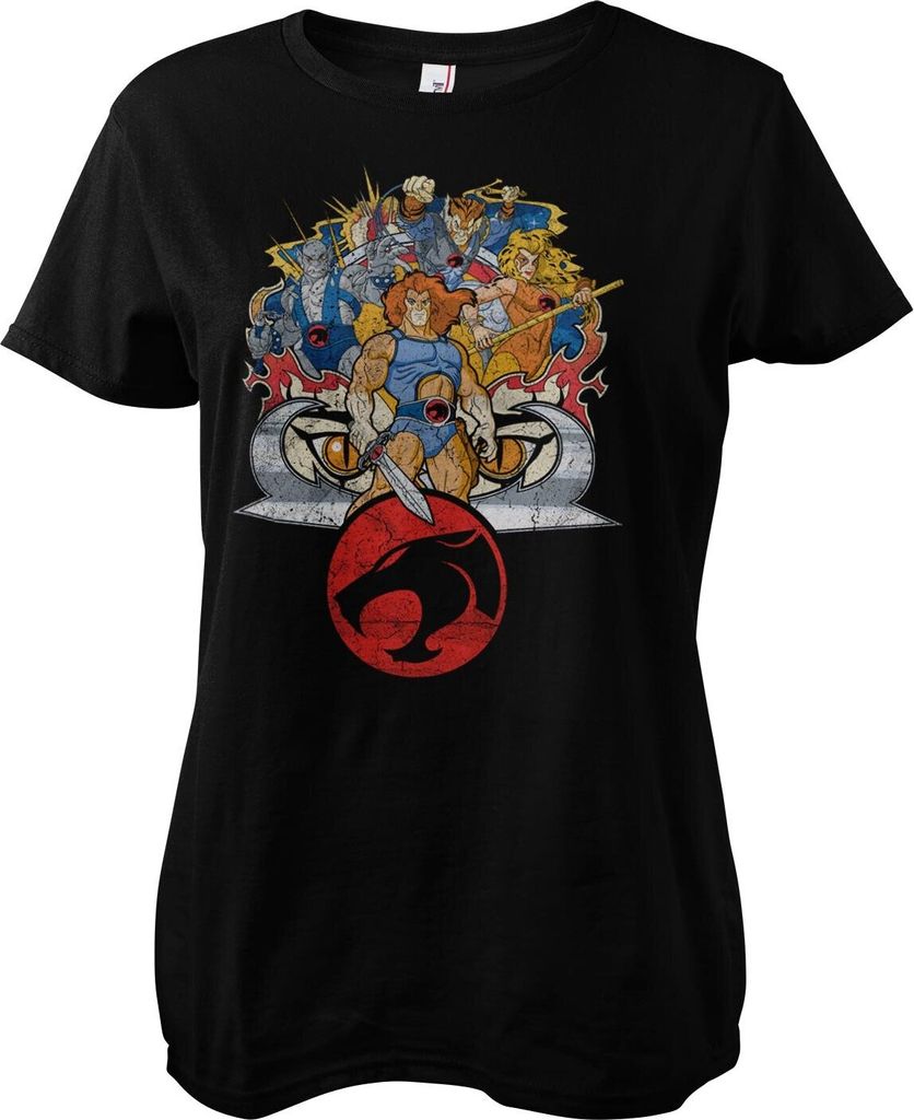 Thundercats Team-Up Girly Tee - Small - Black