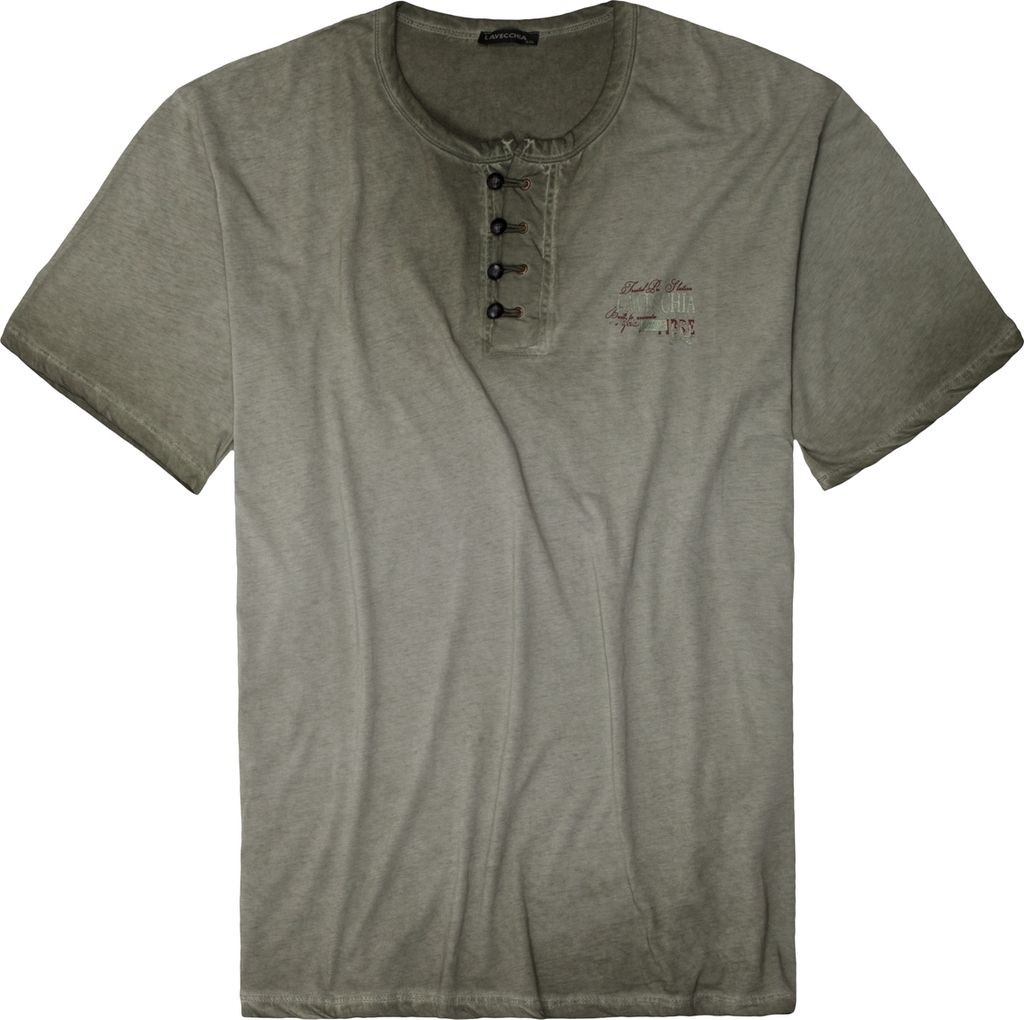 Übergrössen Hippes T-Shirt Kurzarm LAVECCHIA LV-4055 Grün 8XL