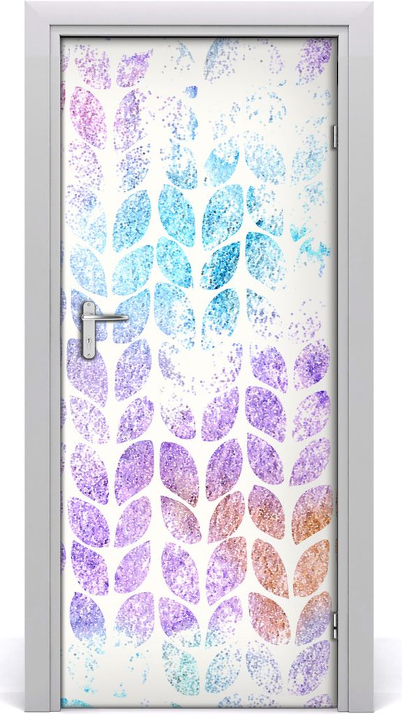 Tulup Türaufkleber 85x205 cm Dekorative Aufkleber Selbstklebend Wasserdichte Tapete Abnehmbar Schlafzimmer Wohnzimmer Wohnkultur - farbige Blätter