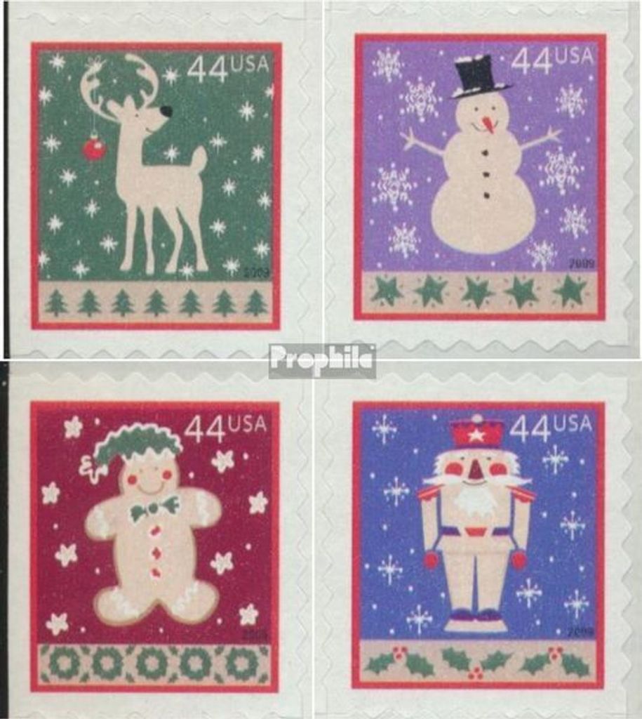 Briefmarken USA 2009 Mi 4568-4571 (kompl.Ausg.) postfrisch Weihnachten