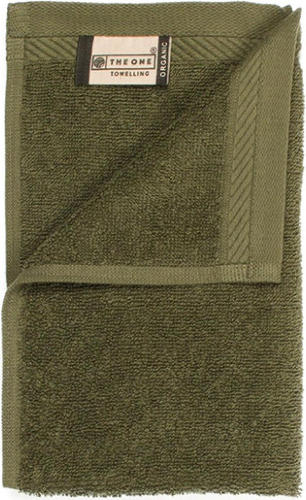 The One Towelling T1-ORG30 | Organic Guest Towel - Gästetuch - 30 x 50 cm - Farbe: Olive Green - Größe: 30 x 50 cm